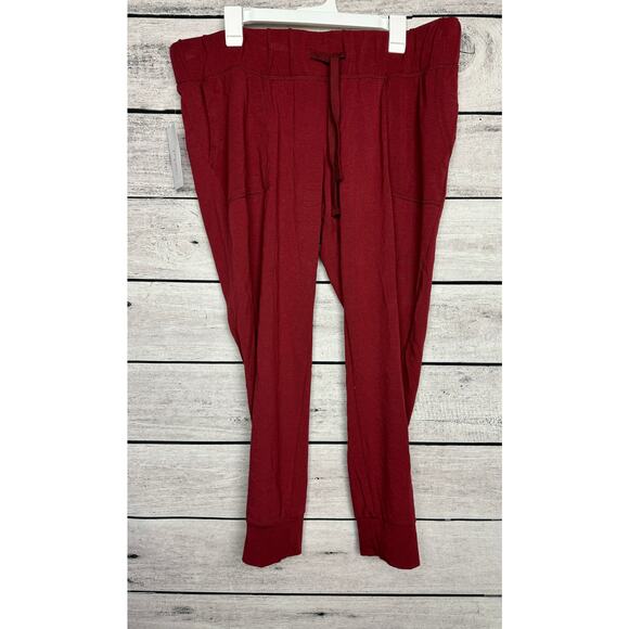NWT Isabel  Maternity Dark Red Joggers - Large - Picture 1 of 2